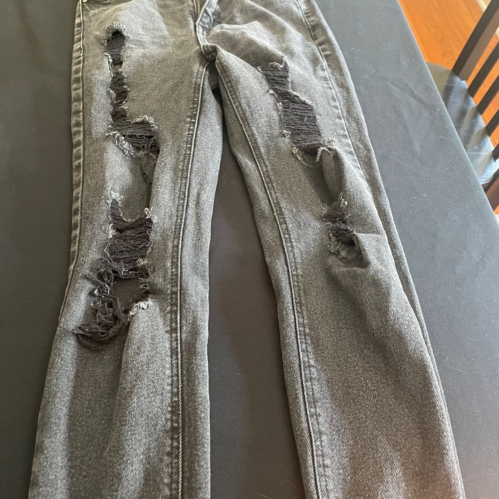 Faded ripped jeans